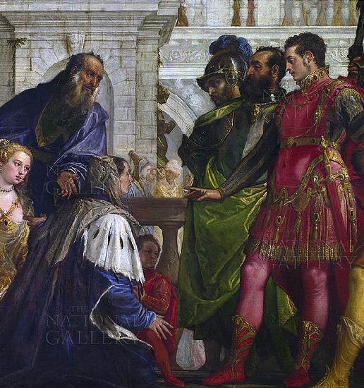 Paolo Veronese Family of persian king Darius before Alexander The Great after Battle of Issus. Fragment of painting oil painting image